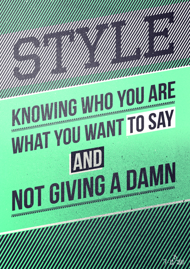 Style is Knowing Who You Are