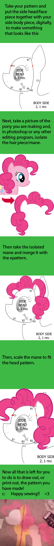 Mane tutorial for My Little Pony Plushies by Meowplease