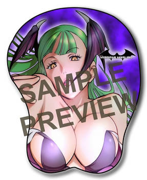 Morrigan Aensland 3D Oppai Mouse Pad design