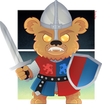 Bear knight (commission) by AmberPone