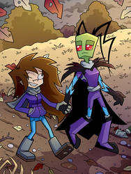 [Invader Zim] Autumn walk (commission)