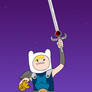 Finn wielding the Sword of Omens