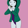 Marceline in a Hoodie over a One-Piece Swimsuit