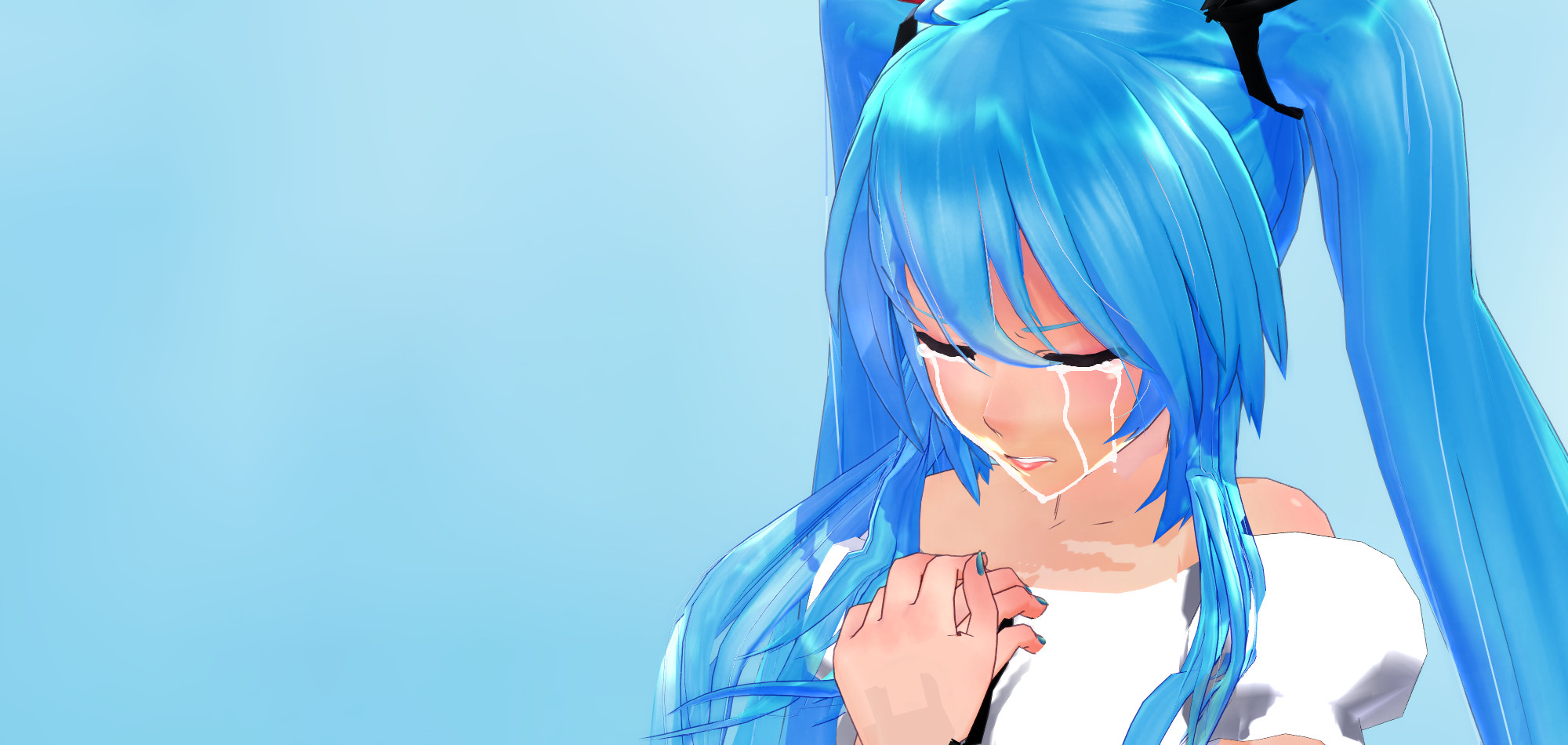 Sad miku MMD