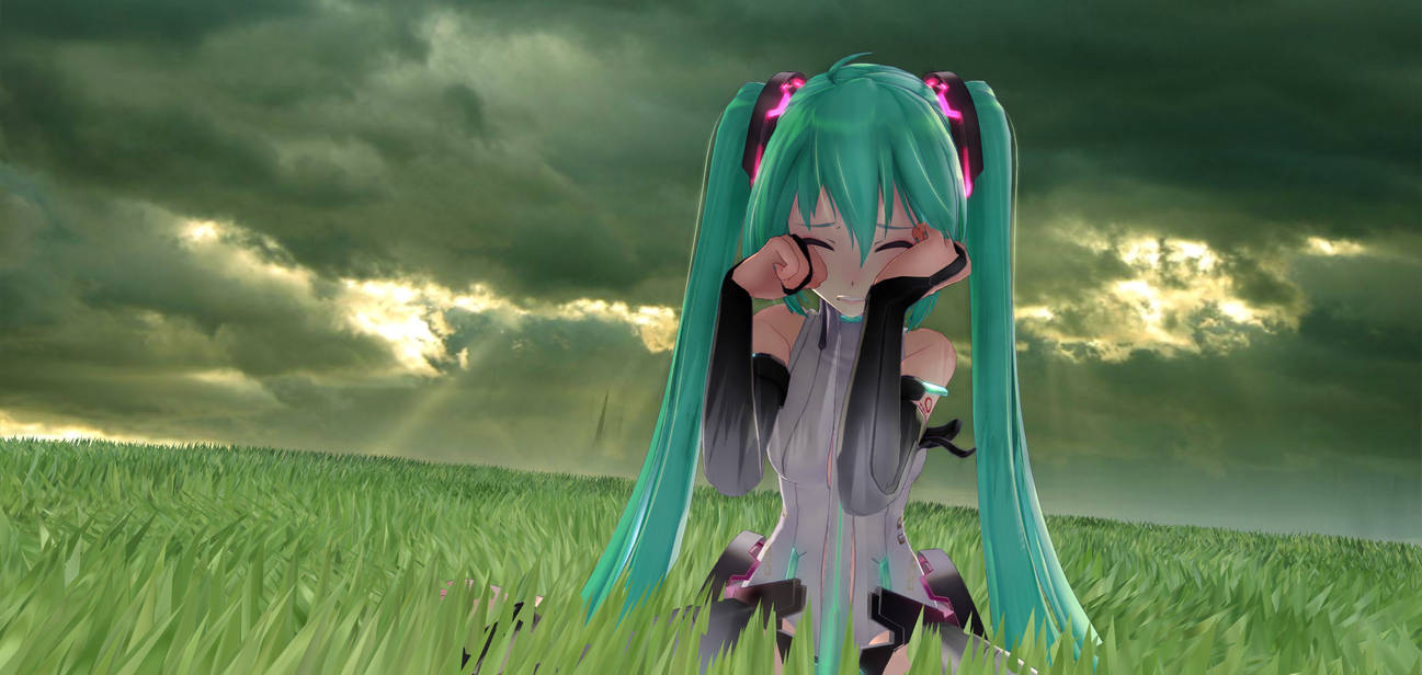Miku Crying Reference Hatsune Miku crying MMD by darkvadou on DeviantArt