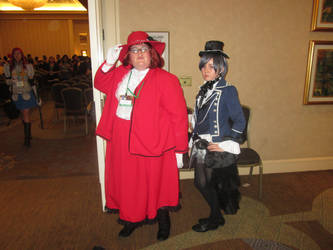 Red and Ciel cosplay (me ish madam red.))