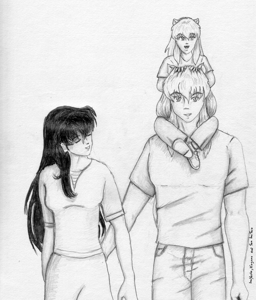 A Family Walk by IHN by InuHanyou