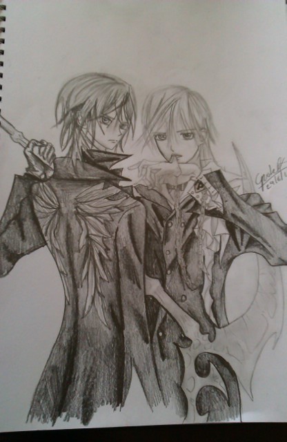 Vampire Knight volume 2 cover sketch