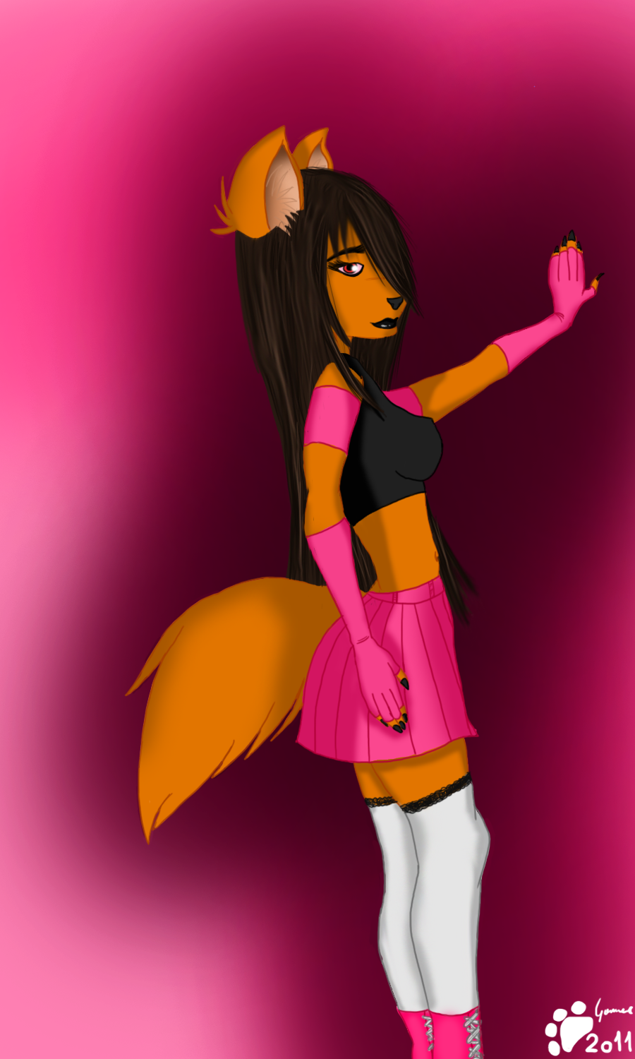 Kanja as cheerleader