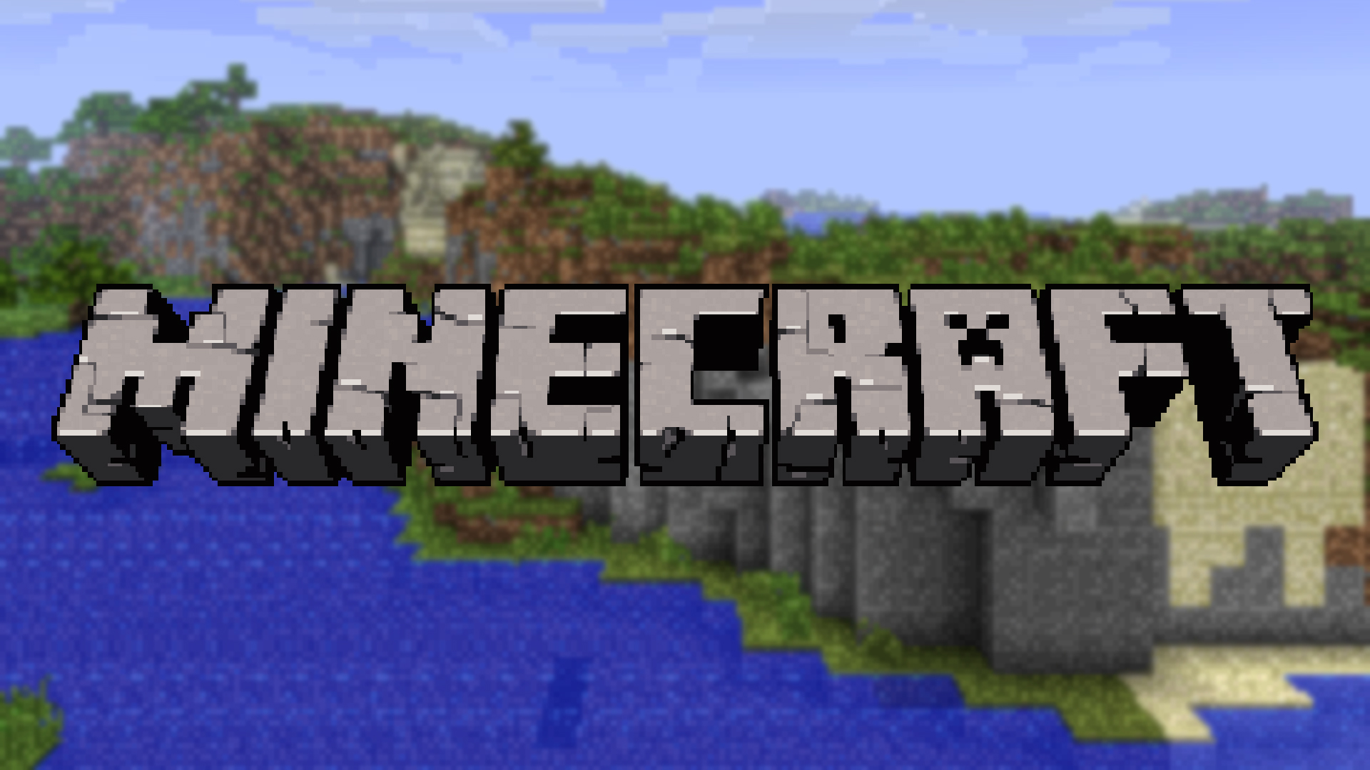 Minecraft logo wallpaper