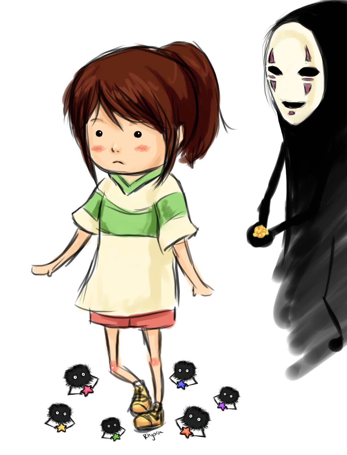 Chihiro Noface Soot Poofs doodle