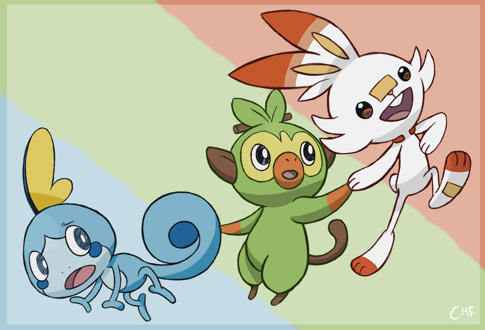 Galar Region Starters by iwannadrawgood on DeviantArt