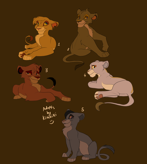 3 Lion King Cub adoptables-POINTS OR MONEY-