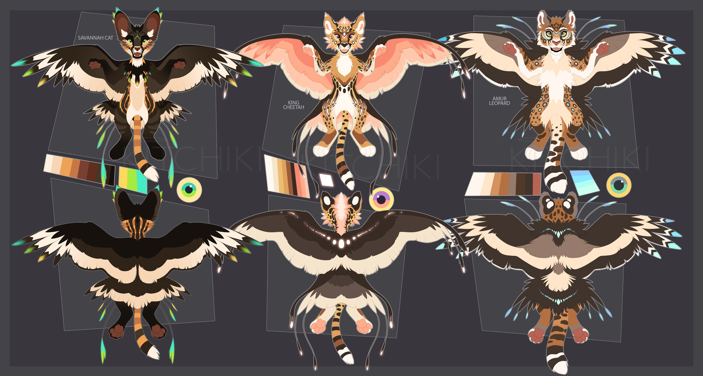 Deviantart Bird Designs Feline/Bird of Paradise Hybrids -DESIGN AUCTION- by Kitchiki on DeviantArt