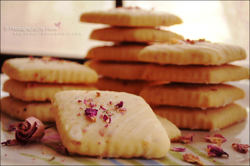 Rose Tea Shortbread Cookies by asainemuri Rose Tea Shortbread Cookies by asainemuri