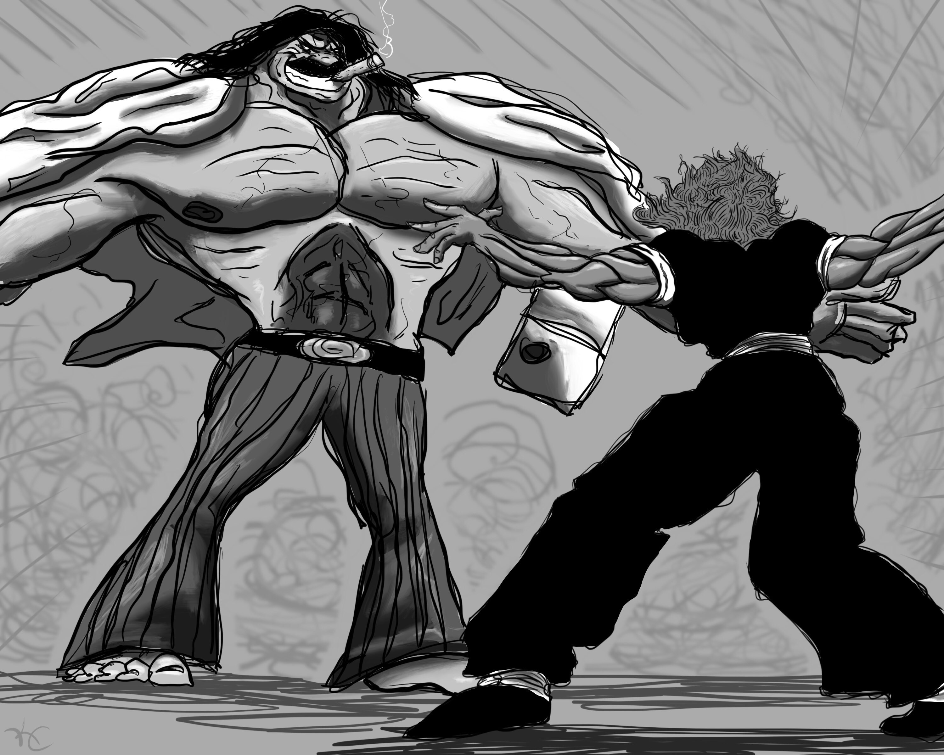 Baki vs Yujiro by Neta-art7182 on DeviantArt