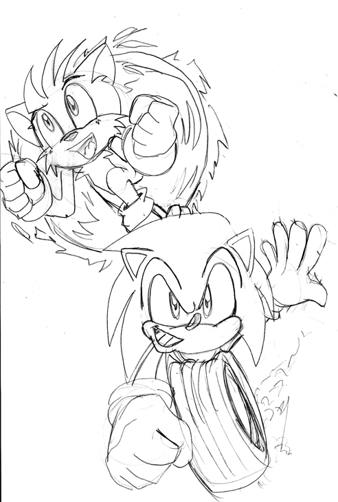 Sonic and Tails Sketch