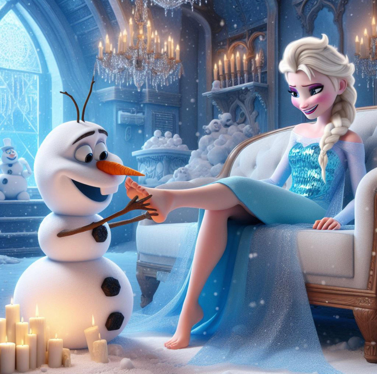 Elsa feet tickled (AI) by TKExperiance16 on DeviantArt