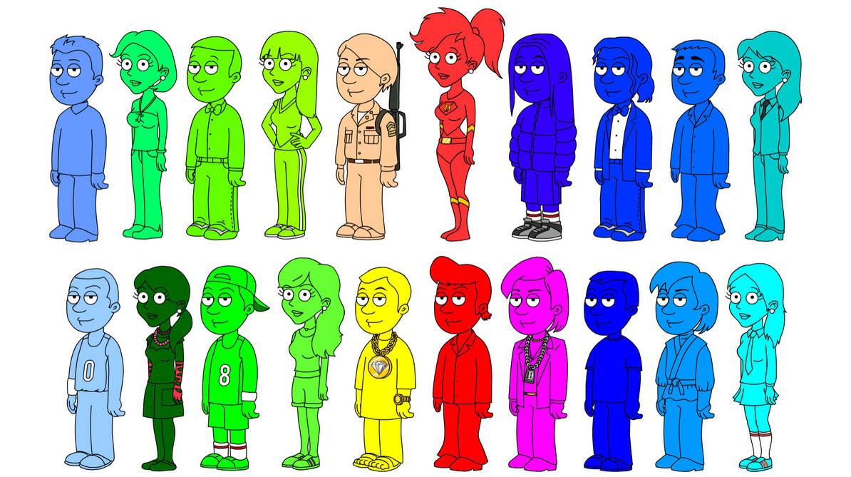 The Colored Character Negative Number Team by pinkboxthecat45 on DeviantArt