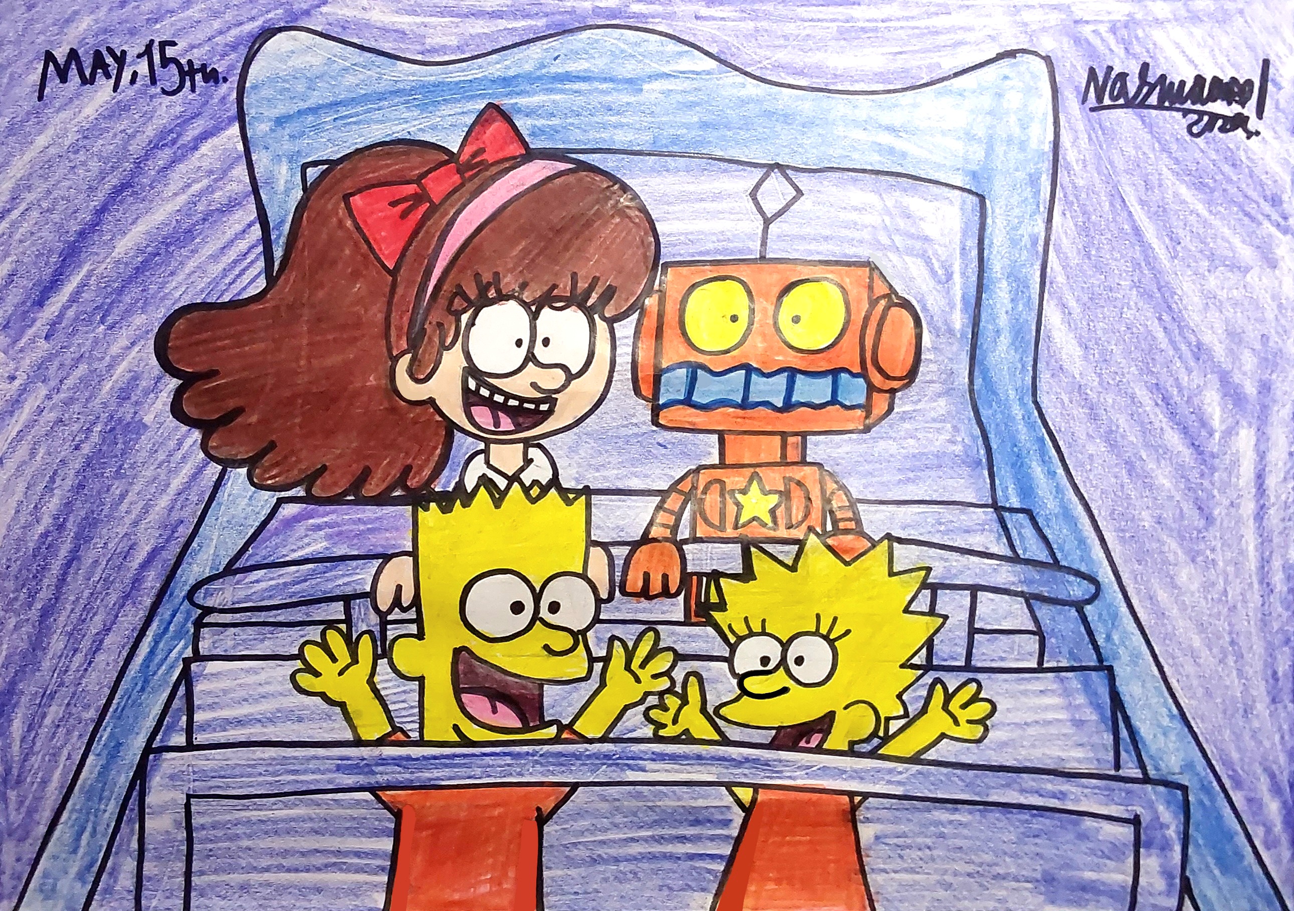 Simpsons Ride Hug Riding at The Simpsons Ride! by Nashwaputri on DeviantArt