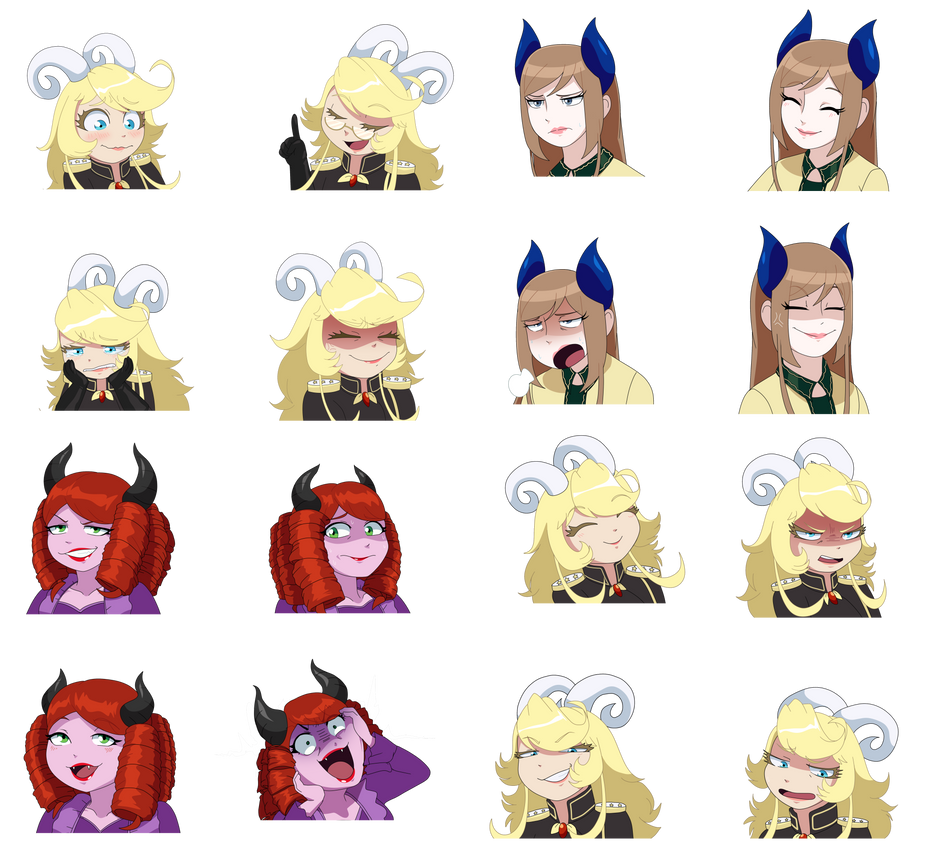Demon Emote Set Little Demon Four Emote Sets by Skitty Kitty by sunny-temple on DeviantArt