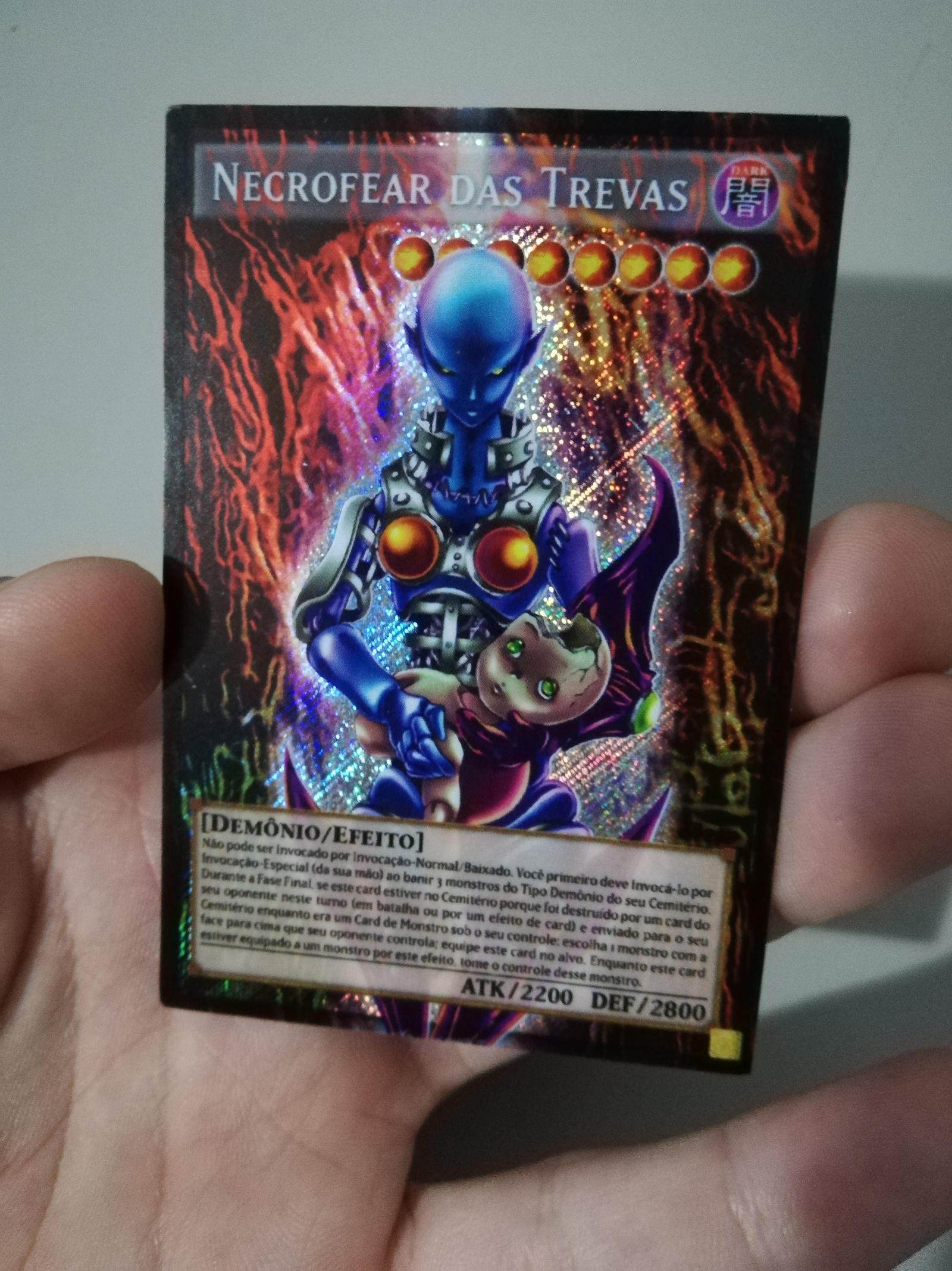 yugioh card dark necrofear LC03-EN002 Ultra Rare Limited Edition NM if this card was destroyed by an opponents card this turn (either by battle or by card effect) and sent to the Graveyard while it was a Monster Card in your possession Dark Necrofear by oricacards on