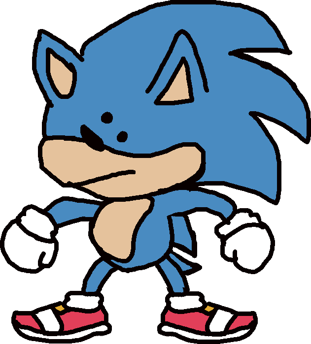 Drawing Sonic 1 Sonic by Abbysek on DeviantArt