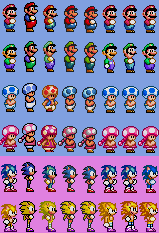 Everyone in Mario Styles 3 (Sega Genesis) by Abbysek on DeviantArt