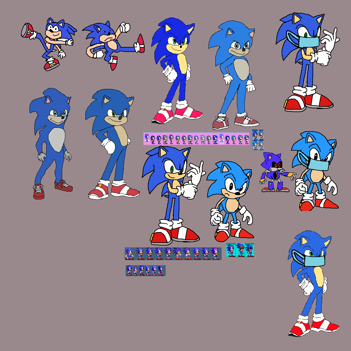 Drawing Sonic 1 Sonic by Abbysek on DeviantArt