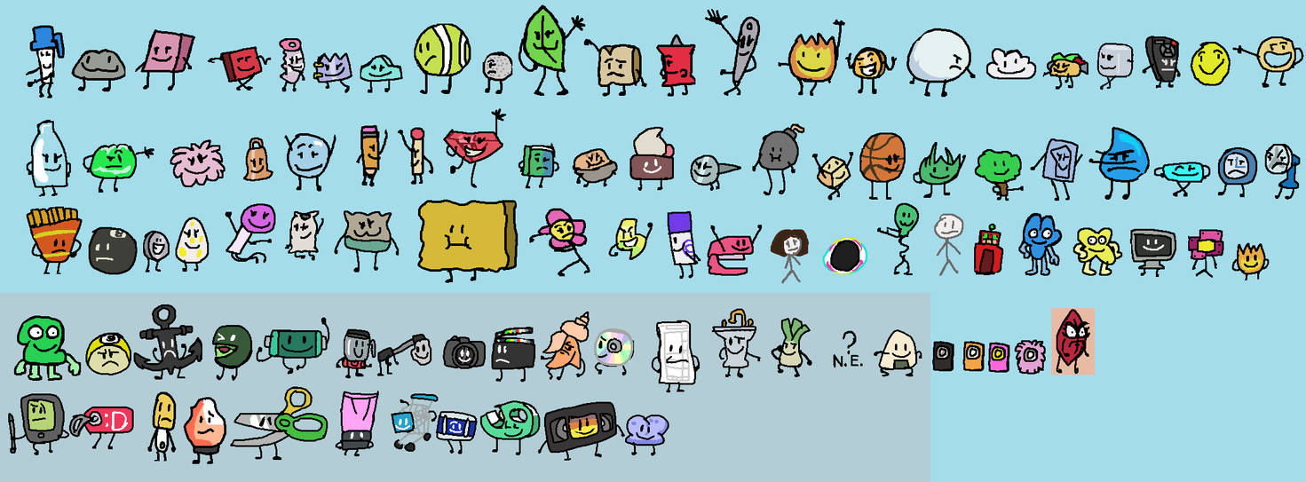 BFDI BFDIA IDFB BFB TPOT Contestants and Hosts by Abbysek on DeviantArt