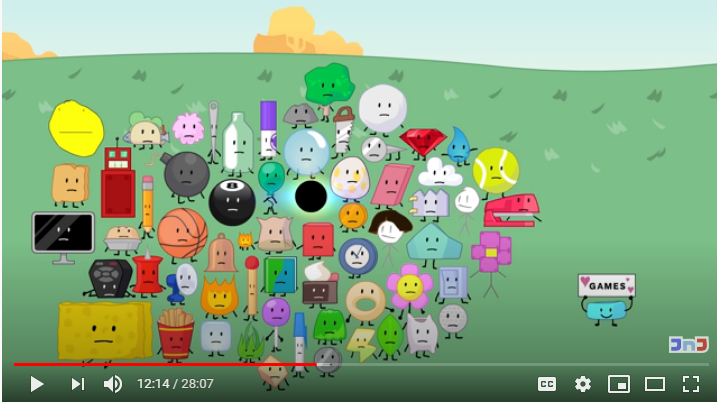 A fan-made comparison of the old and new BFB characters