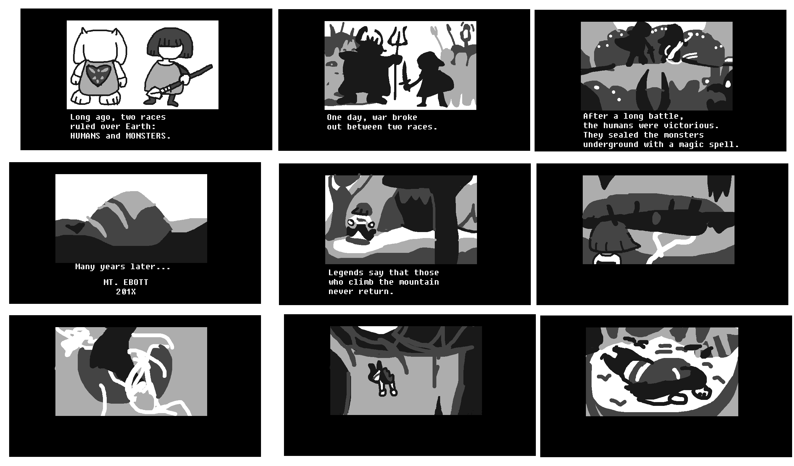 Redrawn Undertale GameBoy Intro Full by Abbysek on DeviantArt