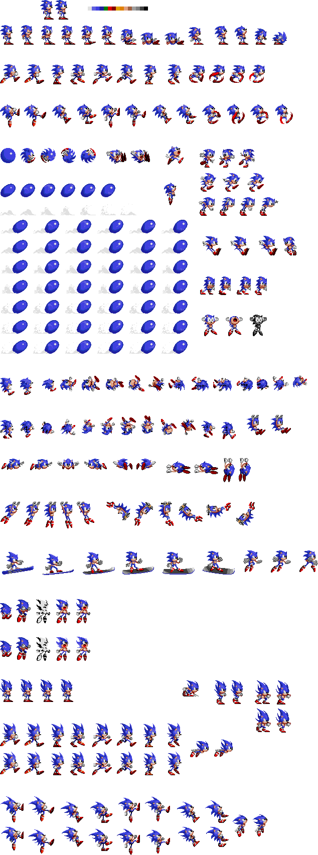 S3P Sonic Sprite Sheet with S2 Shading by Abbysek on DeviantArt