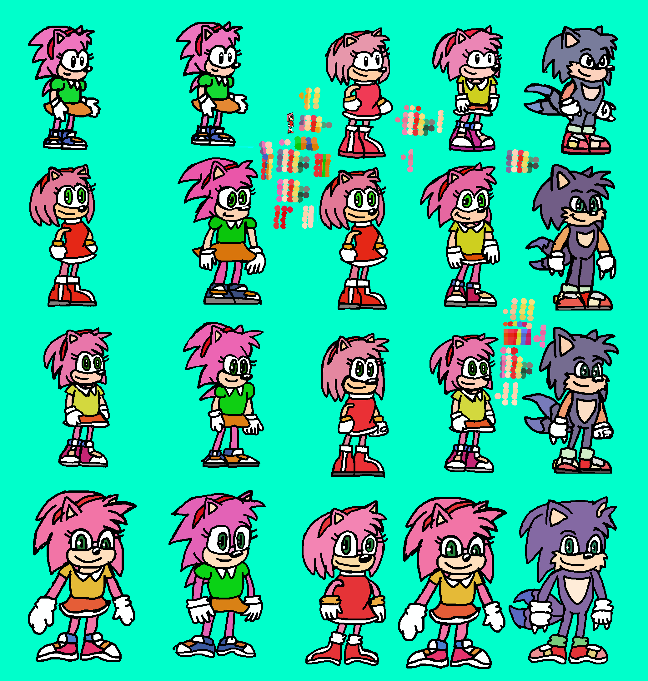 Amy Variants Amy Conversions in Modern and Classic v2 by Abbysek on DeviantArt