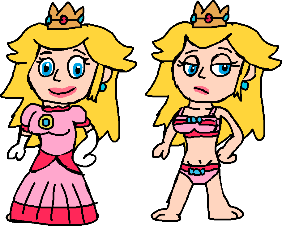 Princess Peach with her underwear 2 by Abbysek on DeviantArt