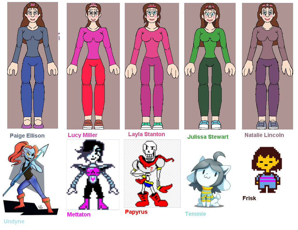Six Girls With Undertale Characters But Sans Does By Abbysek On Deviantart Six Girls With Undertale Characters But Sans Does By Abbysek On Deviantart