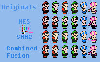 Smb3 Characters SMB3 Characters in NES and SMM2 Palettes by Abbysek on DeviantArt