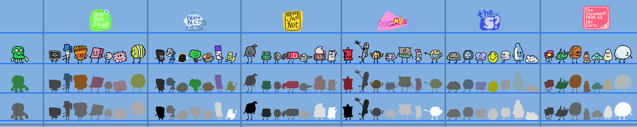BFDITPOT New Teams (BFDI5TPOT) by Abbysek on DeviantArt
