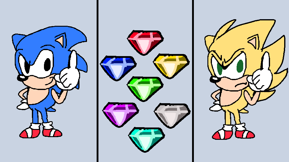 Super Tails and Chaos Emeralds by laryssadesenhista on DeviantArt