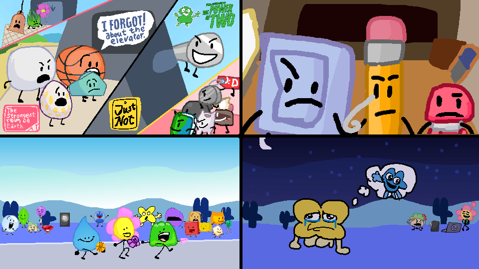 I made a scene from BFB 1O in the BFDI-IDFB style. Put a BFB+