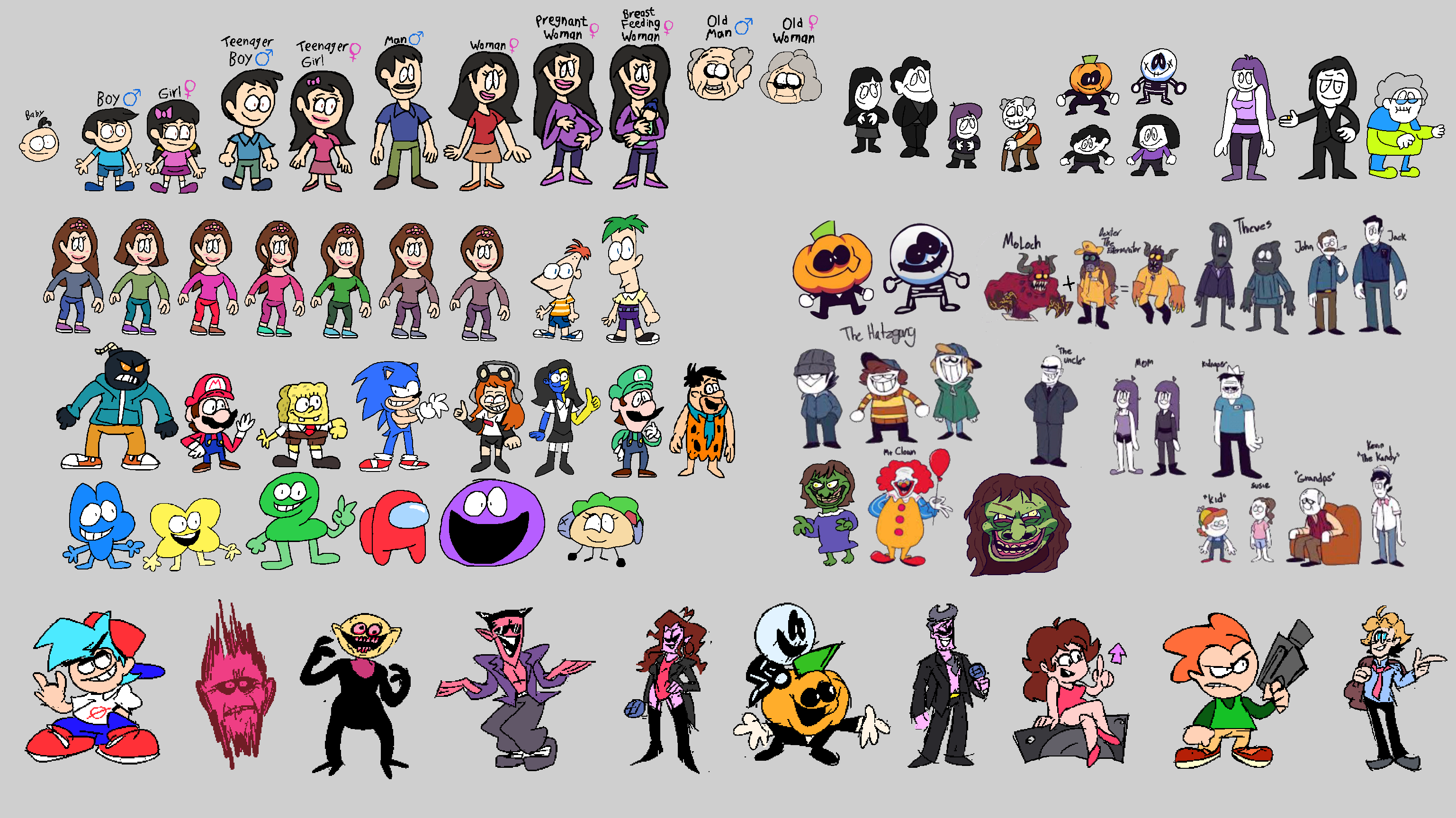 Spooky Month Characters!! Part 1 by Faith3231 on DeviantArt