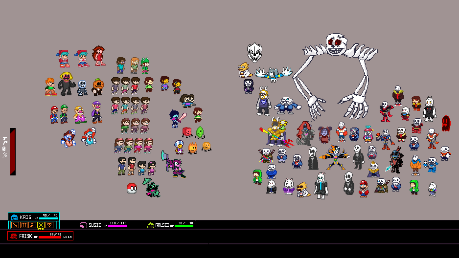 Sans Deltarune Battle Sprite (Unofficial) by verydapperyesiam on