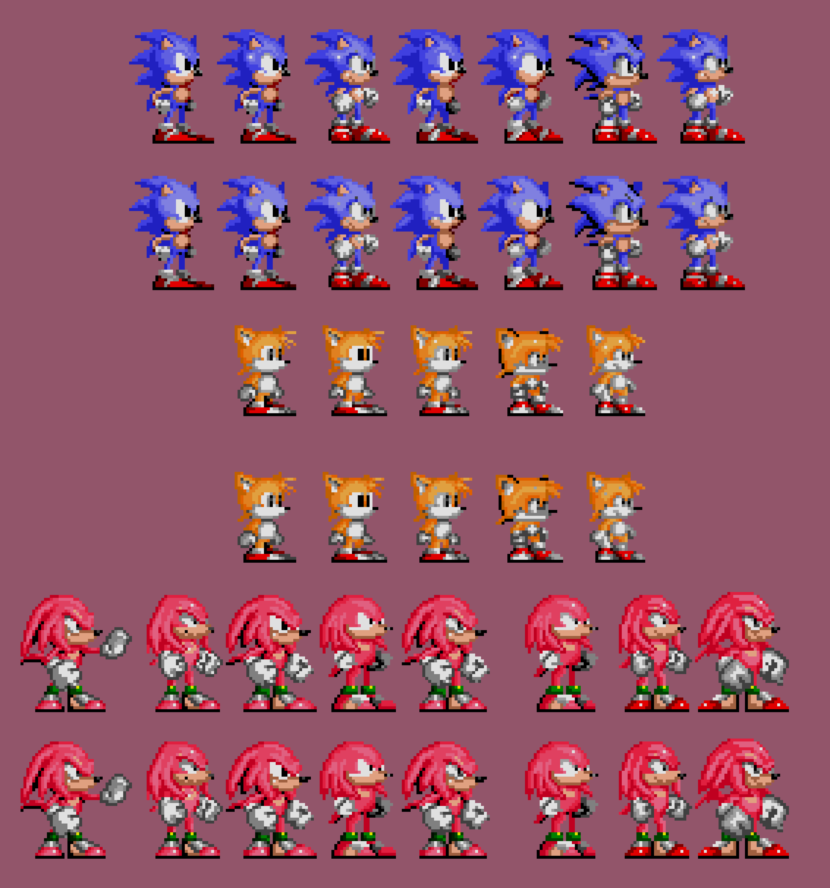 Sonic 1 TTS Prototype sprite recreation by Skele00 on Newgrounds