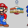 Drawing - Mario  Sonic at the Olympic Games Tokyo