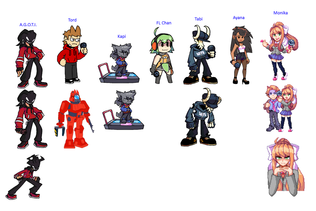 Fnf Rk Friday Night Funkin Mod Characters Collection 2 by Abbysek on DeviantArt