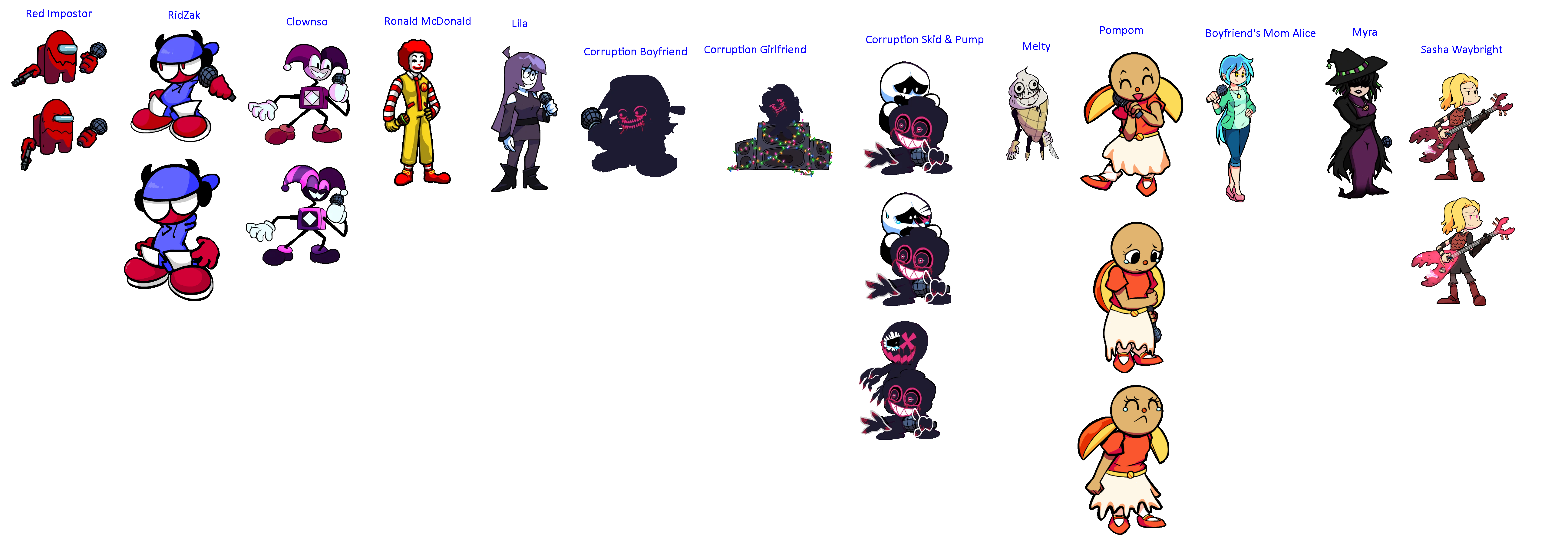 Fnf Rk Friday Night Funkin Mod Characters Collection 5 by Abbysek on DeviantArt