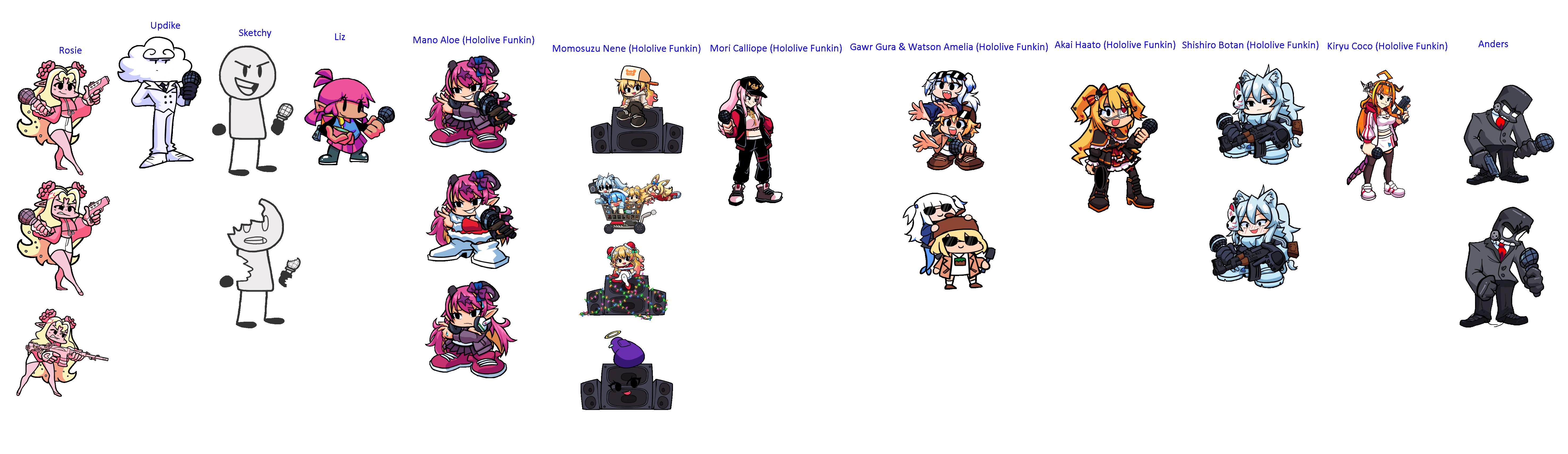 Fnf Rk Friday Night Funkin Mod Characters Collection 6 by Abbysek on DeviantArt