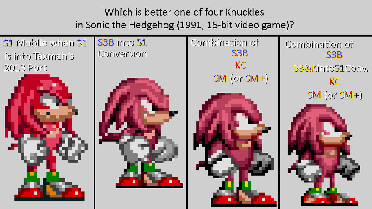 Four Knuckles Which is bettter one of four Knuckles in S1 v2 by Abbysek on DeviantArt