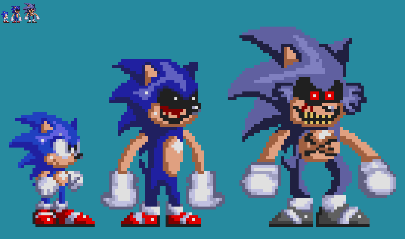 10x S3K Styled Sonic Sprites - Sonic.EXE Head in F by Abbysek on DeviantArt