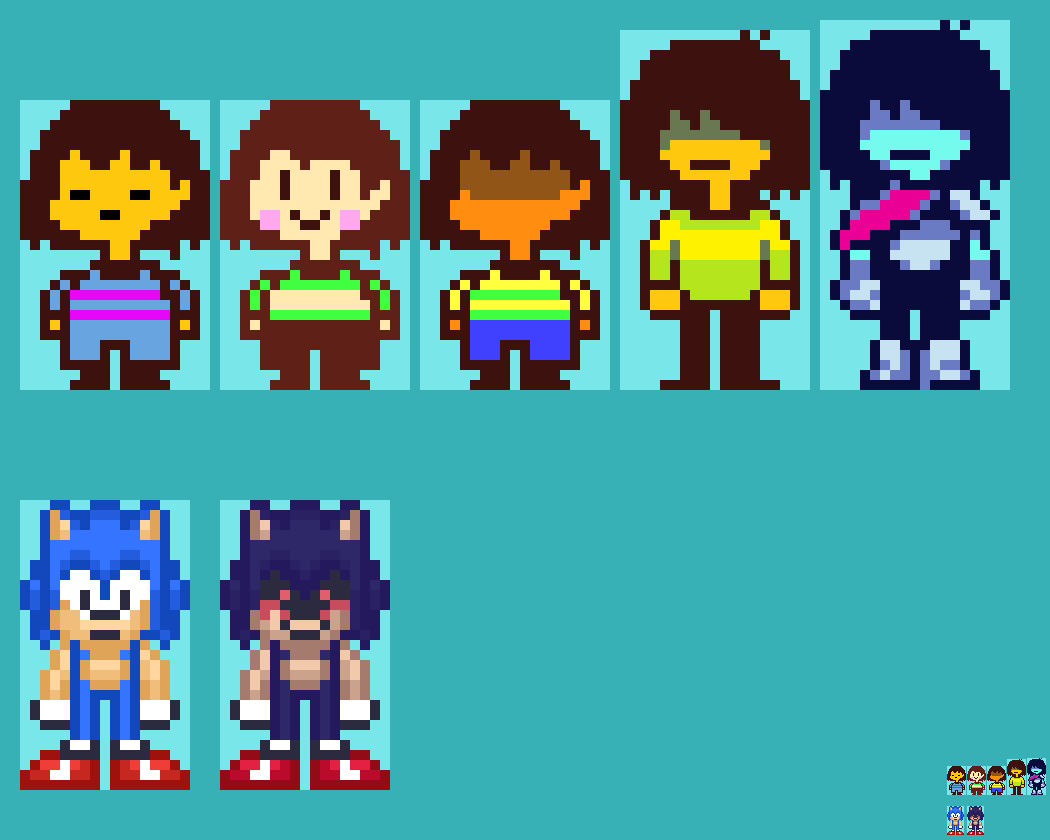 5 Human Sprites in Undertale and Deltarune Series by Abbysek on DeviantArt